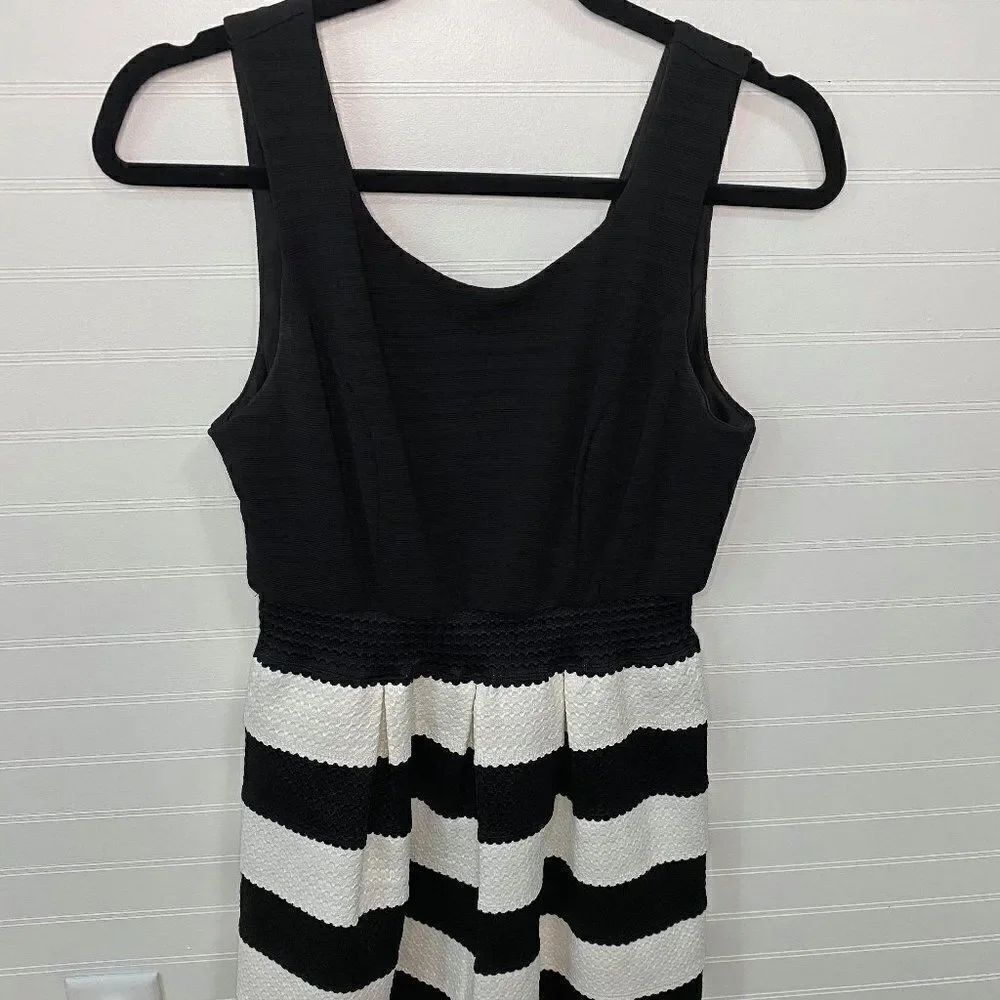 AS U Wish Black & White Dress with Zipper in Back